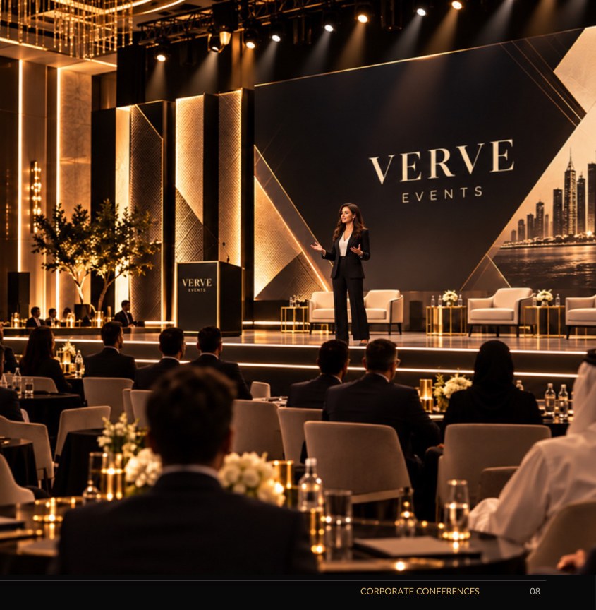 Premium corporate conference environment